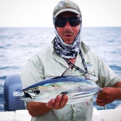 Little speedsters. Skipjack tuna come in close to the beach over summer and are a great target for the salt water fly enthusiast.