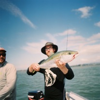 George pulled through on a tough day. Kingfish on the board.